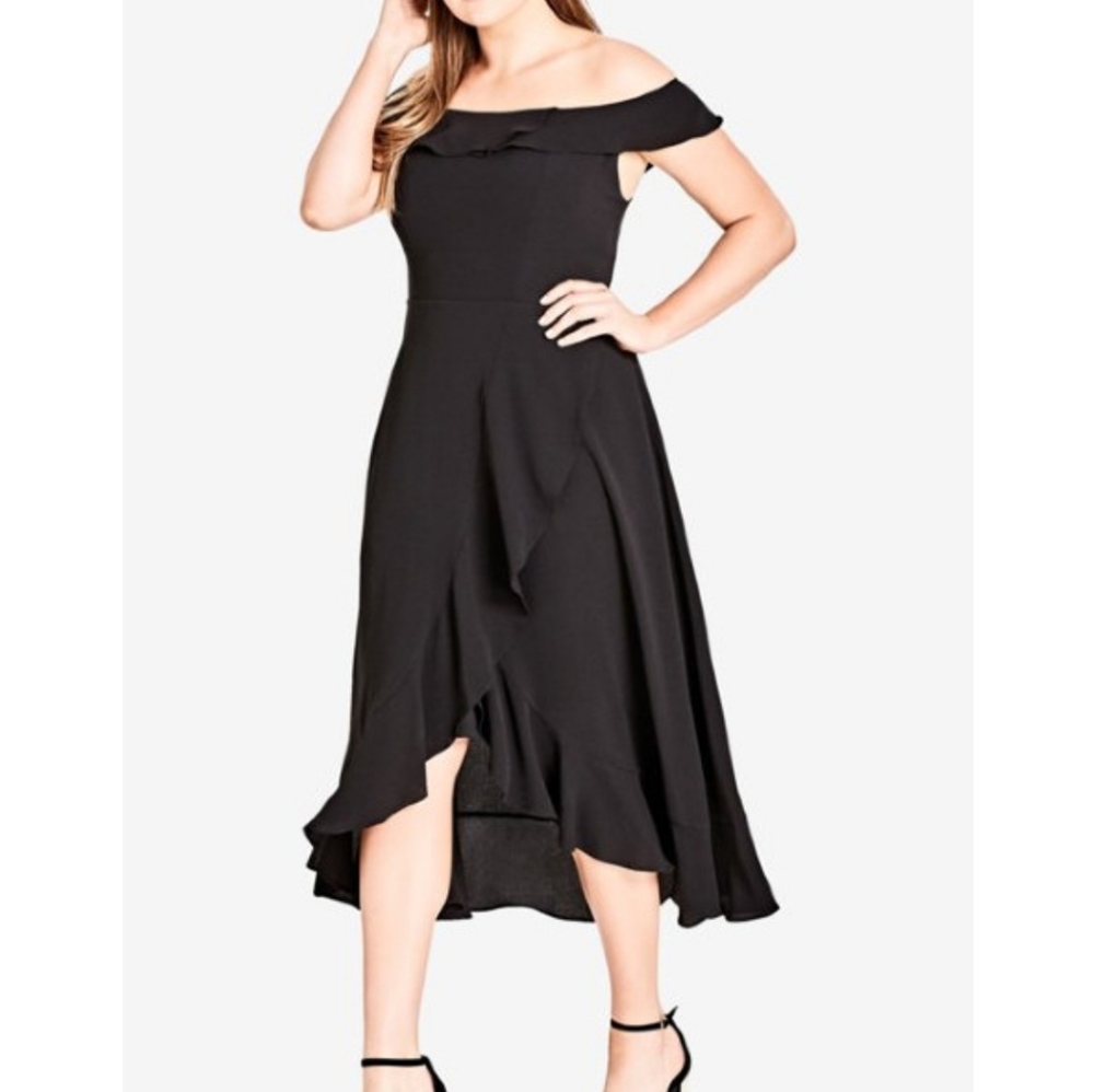 NWT City Chic Ruffle Hem dress